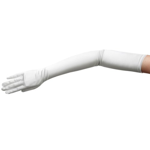 23.5" Long Shiny Stretch Satin Dress Gloves Opera Length 16BL