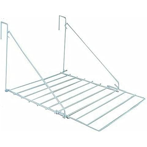 Q&H 7 Bar Clothes Airer for Caravan Over the Door Utility Airers - Foldable Indoor Outdoor Washing Lines Dryer Rack - Heavy Duty Extendable 7m Cloth Horse - Metal Window Balcony Drying Rail Household Cover