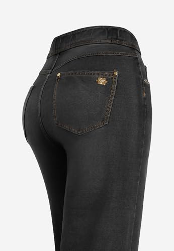 FREDDY N.O.W® Denim Limited Edition - High Waisted - Wide Leg - Black + Black Stitching3