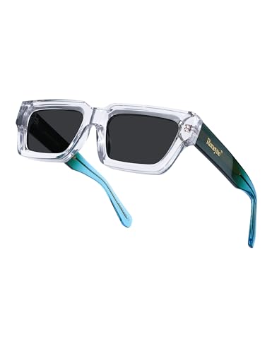 Image of Roneyee Rectangle Sunglasses Men Women Trendy Retro Sunglass UV Protection Fashion Acetate Stylish Square