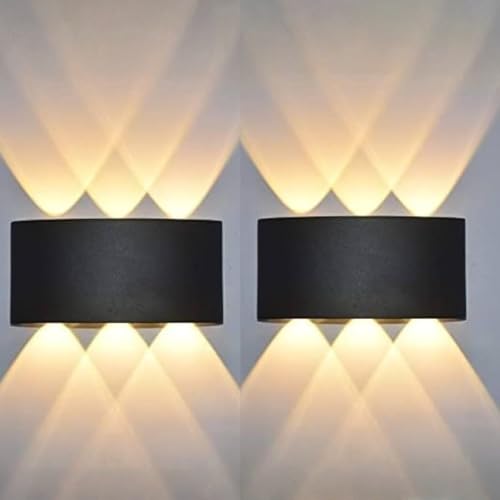 Image of One94Store LED Outdoor Wall Light Pack of 2 | Warm White (WW) 3 -Way Wall Lamp | Aluminium Body, Rainproof & Shockproof, Decorative Step /Pathway /Patio Light Fixture with 3 Month Warranty