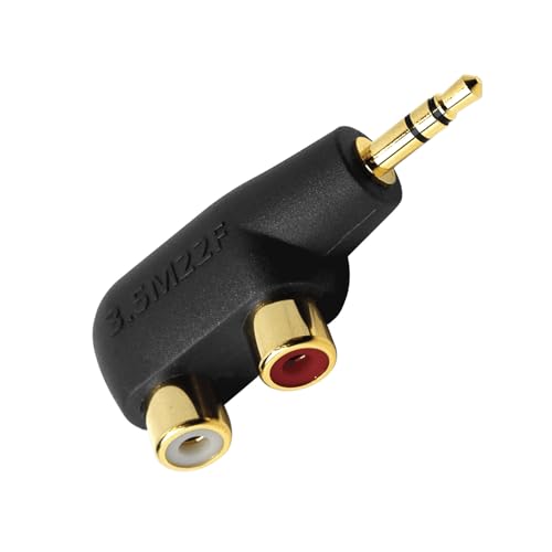Audioquest - 3.5mm Mini-Plug-to-2-RCA Adapter Hard
