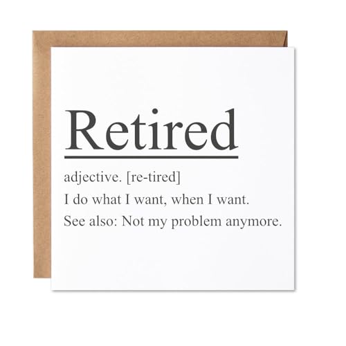 Maise & Rose Retirement Card | Funny Retirement Card For Him or Her | Retirement Card For Men | Congratulations Retirement Card For Women | P66