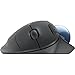 Logitech Ergo M575S Wireless Ergonomic Trackball Mouse, Black/Blue (910-007026)