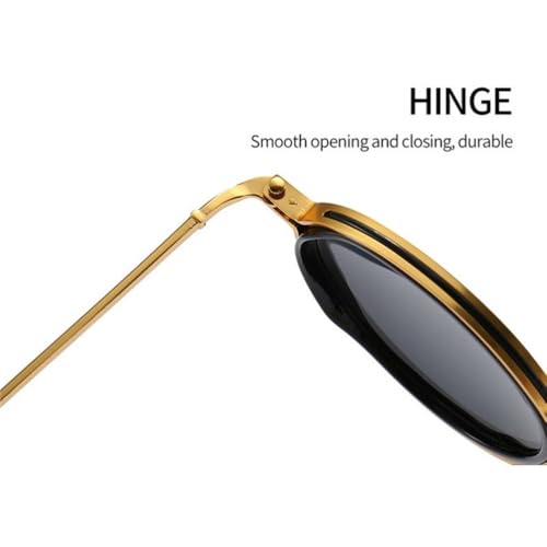 Men Polarized Sunglases Metal Round Frame Sun Glasses Women Retro UV400 Shades Eyewear2