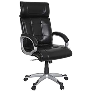 UNiCOS Townsville Chile High Back Office Chair (Black) Fixed Arm | 1 Min Easy Installation (Fabric)