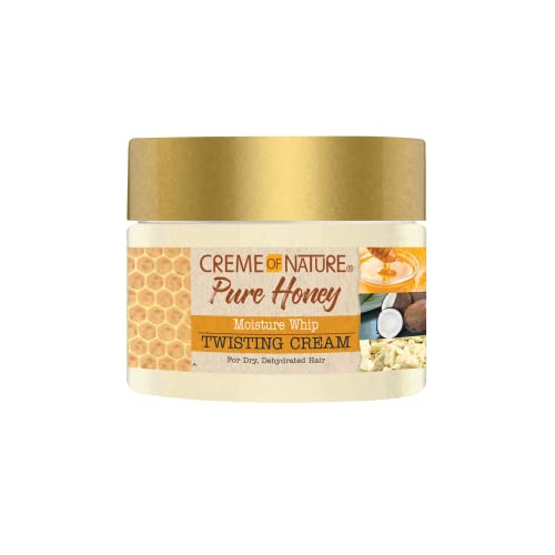 Creme of Nature, Pure Honey, Twisting Cream, Crème de Coiffage à base de noix de coco, beurre de karité et miel, Soin des Cheveux Bouclés Frisés Crépus, Sans Sulfates, Sans Rinçage, Pot (326g) Cover