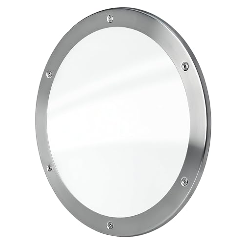 MLS Hublot B5000, Fenêtre de Porte en Acier Inoxydable, Verre de Sécurité Feuilleté, Montage Direct Sur Panneau de Porte, Sans Découpe, Vis Visibles d'un Côté, 1...