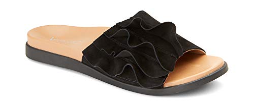 Vionic Women's Palm Roni Slide Sandal - Ladies Slip-on Sandal Concealed Orthotic Support Black 10 M US