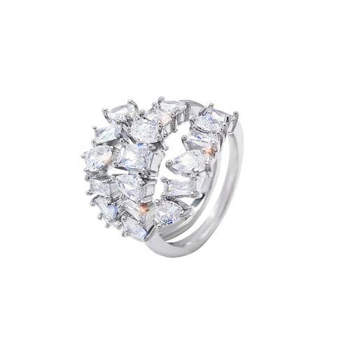 Bague ouverte saphir réglable fini les doigts serrés - 4