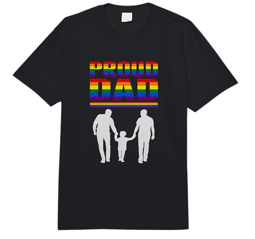 Proud Dad Shirt LGBT Gay Pride Tshirt Gay Father Gift Tee Comfort Colors Adult Heavyweight T-Shirt