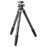 ベルボン 【Amazon.co.jp限定】Velbon 大型カーボン三脚 4段 カルマーニュ N743 MT AZ 脚径:約32.5mm エレベーターレス アルカスイス互換シュー付 自由雲台セット 10層カーボン脚 トルク調整機能 AMZCM-N743MT ブラック