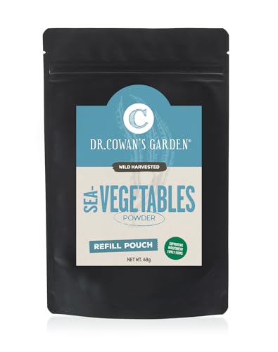 Dr. Cowan's Garden Sea Vegetable Powder: Wild Harvested Atlantic dulse, Atlantic wakame and Atlantic kelp. USA grown.