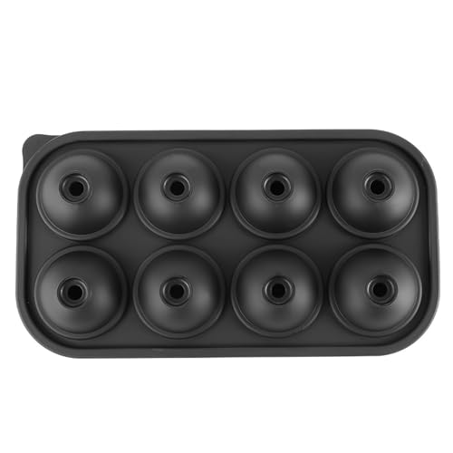 Bandeja de hielo de silicona negra con tapa 8 cavidades miniatura 2