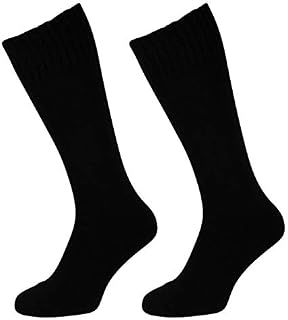 Mens Long Thermal Merino Wool Thick High Socks 2.4 Tog Extra Warmth Comfort UK 6-11 in Black