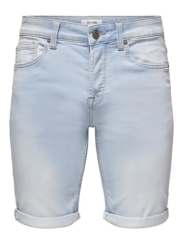 ONLY & SONS Herren Jeans-Shorts für den Sommer-Comfortable Beweglichkeit-50x32 Taschen
