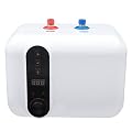 Electric Hot Water Heater 110V 1.5 kW, 2.5 Gal Mini Under-Sink Tank, Small Point-of-Use Storage Heater for RV Kitchen Counter, Wall or Floor Mount, Includes 2 Stainless Hoses, Replaces Big Tank
