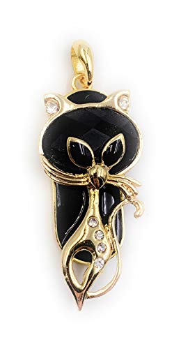 H-Customs Pendentif clé USB Cat Alien Black Golden 64 Go USB 2.0