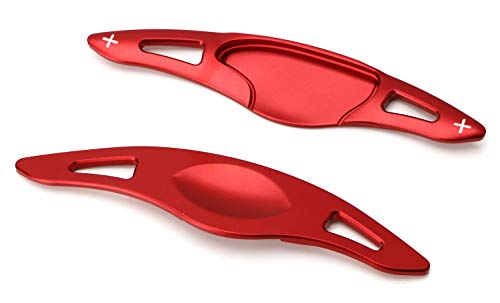 Ijdmtoy Red Cnc Billet Aluminum Steering Wheel Larger Paddle Shifter Extension Covers Compatible With Honda Hr-V Vezel, Honda Fit Jazz #TOP2