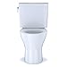 TOTO CST746CSMFG#01 Drake Two-Piece Elongated Dual Flush 1.6 and 0.8 GPF Universal Height DYNAMAX TORNADO FLUSH Toilet with CEFIONTECT, Cotton White