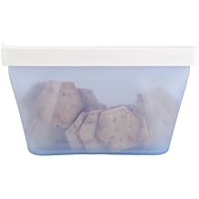 humangear GoPouch - Flexible Food Storage Container, Quick-Seal, Reusable Pouches, Leak Proof Bag with Slide-Lock Closure System, Blue, Small