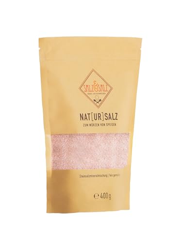 Salz & Salz Premium [Himalaya Salz] Grob & Salz Fein 400g & 900g – Steinsalz aus Pakistan ohne Zusätze – Natursalz Unbestrahlt für Salzmühle und Genießer - Rosa Kristallsalz, Ursalz, Steinsalz