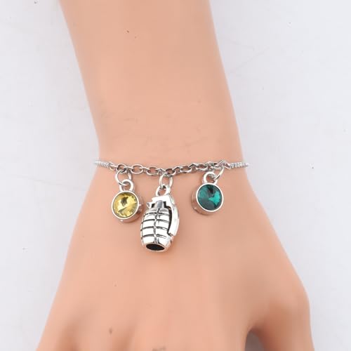 Image of Anime Manga Series Beads Bracelet Baku Grenades Charm Brooch Pin Anime Merchandise Gift for Fans