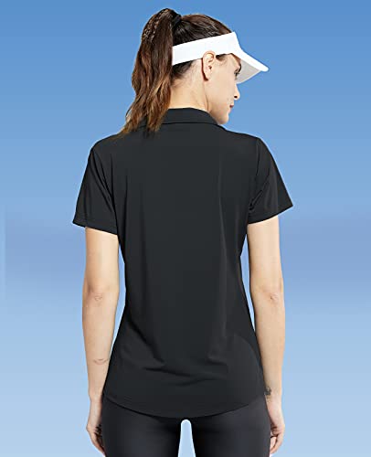 Image of MIER Women's Golf Polo Shirts Collared V Neck Short Sleeve Tennis Shirt, Dry Fit, Moisture Wicking