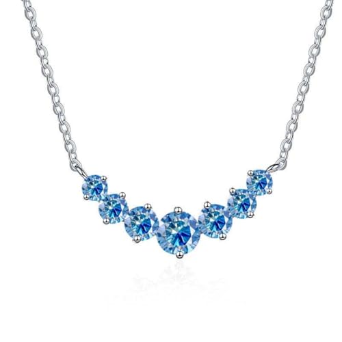 Collier Moissanite cadeau idéal femmes pendentif rond anniversaire fête