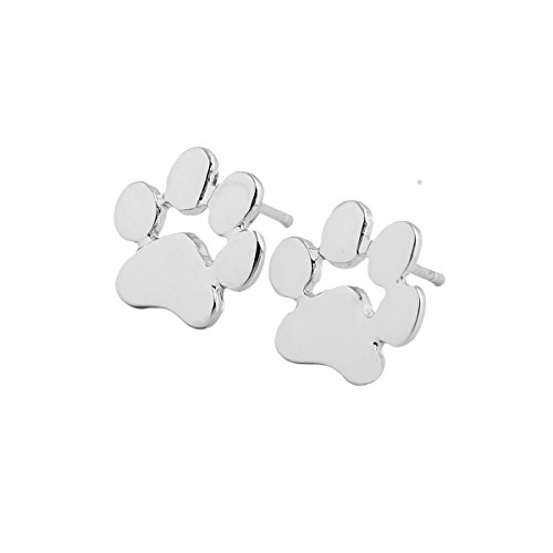Preisvergleich Produktbild Cosanter Damen-Ohrstecker Pfote Silber Damen Ohrschmuck Earrings für Weihnachten Geschenk