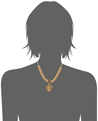 24Kt Flower Garland Necklace with Am. Diamonds