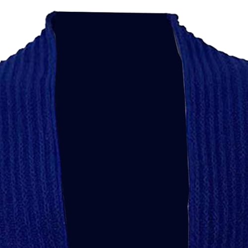 Men Open Front Long Sleeve Knit Cardigan Shawl Collar Sweater with Pockets Shawl Collar Open Front Knit Sweater3