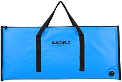 Buffalo Gear Insulated Fish Cooler Bag 40x18 Inch,Monster Leakproof Fish Kill Bag,Large Portable Waterproof Fish Bag,Keep Ice-cold More Than 48 Hours (Blue)
