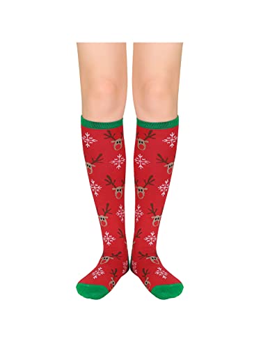 Image of Century Star Knee High Socks Long Tube Striped Socks for Women | Soft, Skin-Friendly, One Size Fits Most Knee High Socks Ideal For Casual Halloween Christmas