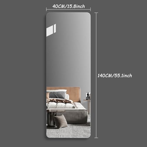 Miroir HD sans cadre 140x40 cm au reflet parfait et coins arrondis sécurisés - 3