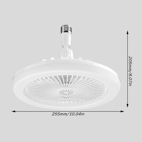 Ventilateur de plafond E27 avec lampe LED dimmable et télécommande pour salon - 6