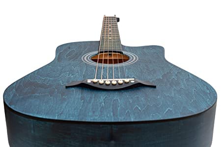 Image of I-280 38 Inch Blue Spruce Cutaway Acoustic Guitar with Dual Action Truss Rod, Bag, and Picks