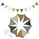 Wimpelkette Kinderzimmer aus Musselin Stoff - Girlande Kinderzimmer für Mädchen & Jungen - Kinderzimmer Deko - Hausbett Deko - Hausbett & Wanddeko - Babyzimmer Dekoration - 1PCS Morandi Grün