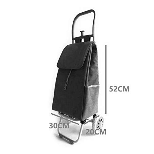 Alte Person Einkaufswagen ,Einkaufswagen Ladewagen Kleiner Einkaufswagen Tragbare Haushaltswagen Ältere Supermarkt Klappwagen Auto Gepäckwagen,Marineblau multifunktional – Bild 3