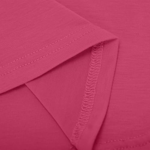 2025 Girls Long Sleeve Shirts Kids Crewneck Curve Hem Loose Tunic Tops Side Slit Soft T-Shirts Solid Pullover Tees4