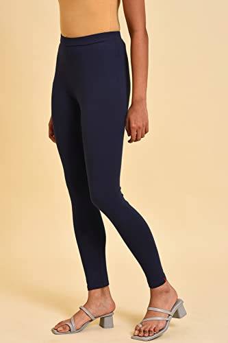 Image of W for Woman Women's Regular Fit High Rise Coral Cotton Jersey Tights