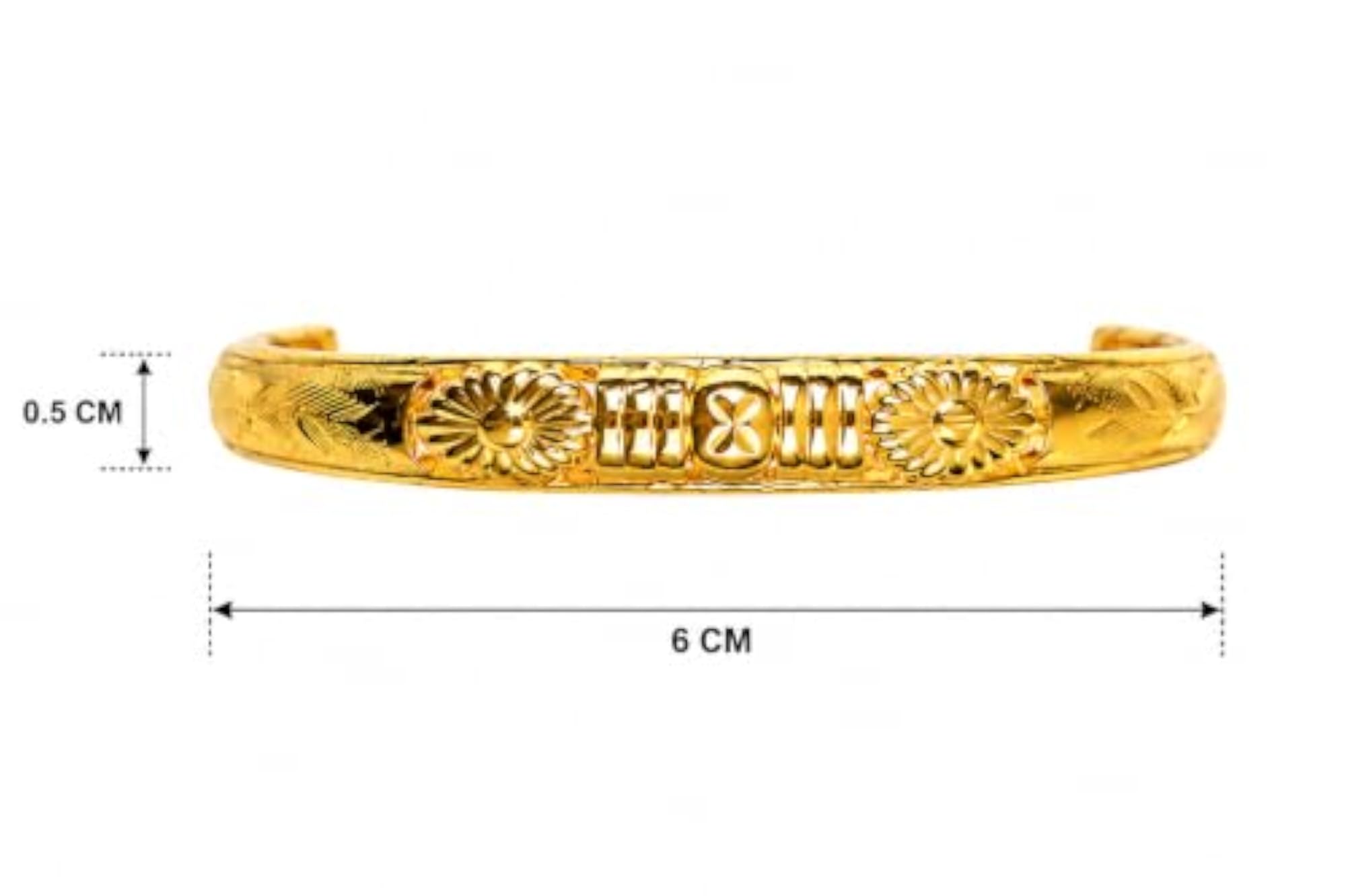 Gold Finish Decorative Kada Pair for Ganesh Decoration