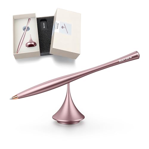 Kavura Pink Metal Gravity Spinner Pen for Women – Aesthetic Balanced Desk Pen with Smooth Rotating Design – Stress Relief Writing Tool with Japanese Precision Finish – Elegant Gift for Her