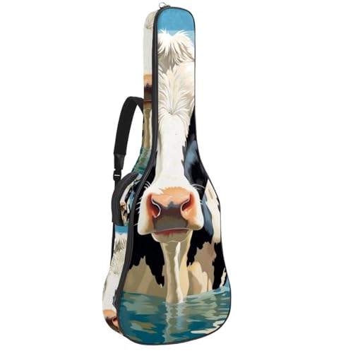 Sac pour guitare motif vache, housse étanche 101,6 cm multicolore