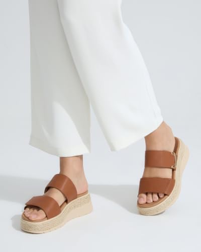 Image of UBFEN Womens Platform Wedge Sandals Orthopedic Arch Support | Espadrille Slides, Comfortable Cushioned, Dressy for Summer Walking, Beach Vacation