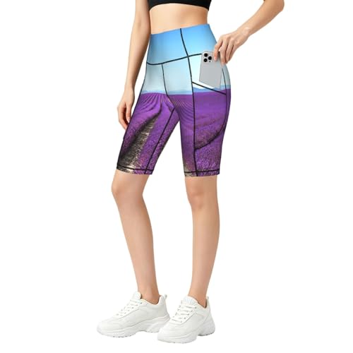 Short de yoga gainant femme avec poches | Taille haute anti-glisse