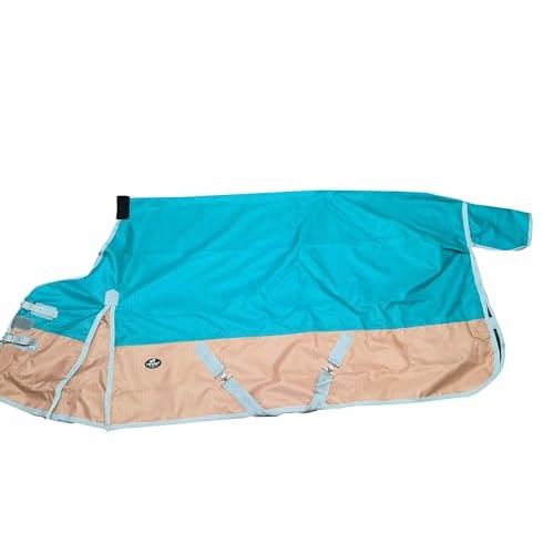 1200D Waterproof and Breathable Horse Sheet Tgw Riding Horse Blanket (76″, Turquoise)