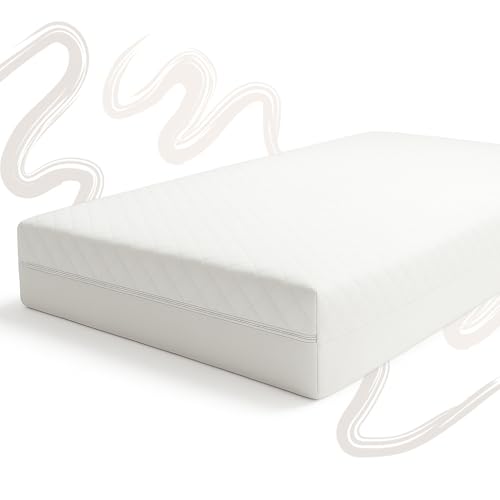 Opulent Home Cot Bed Mattress 140x70x15cm Waterproof, Breathable & Hypoallergenic Anti-Allergy Baby Mattress with Removable Washable Zipped Cover Extra Thick Support for Newborns