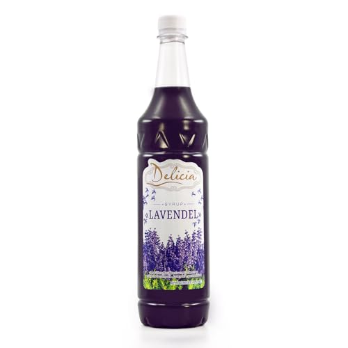 Lavendel Dessertsirup | Verführerischer Delicia Sirup in einer 1L - Flasche | Süßungsmittel vielseitig verwendbar - Entfalten Sie Ihre Kreativität