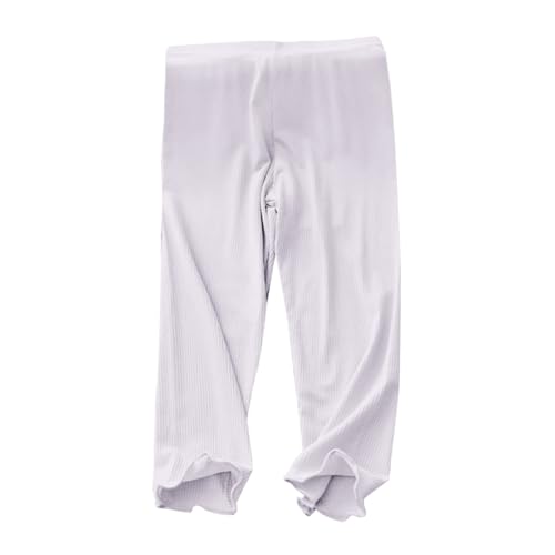 Toddlers' and Girls Leggings Elastic Waistband Pants Track Sweatpants Multipacks Outwear Clothes All (Purple, 7-8 Years)